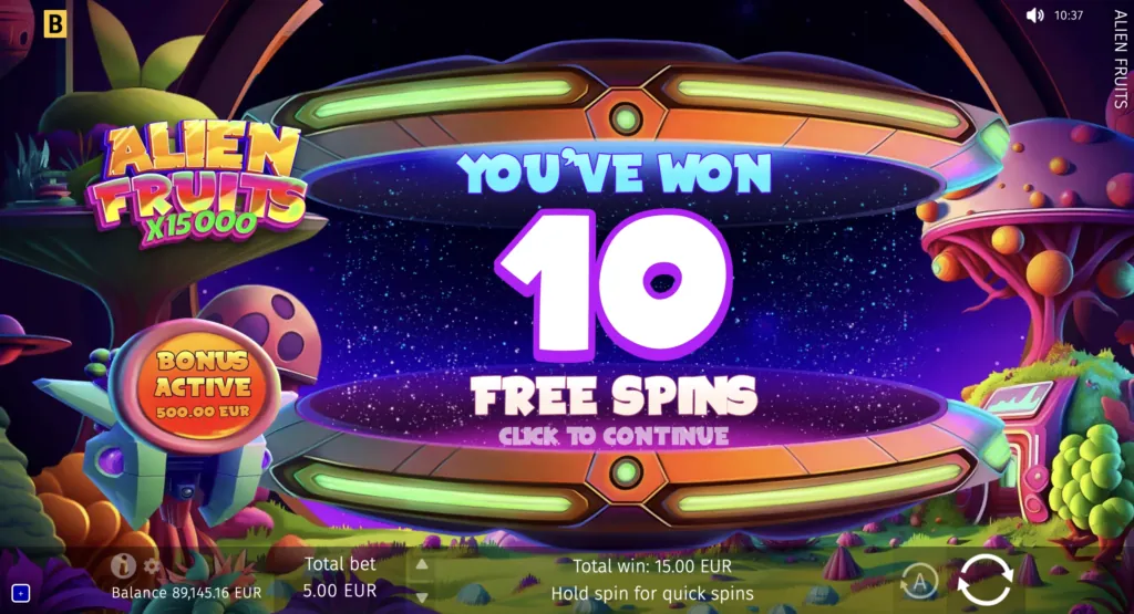 BG Alien Fruits Screenshot